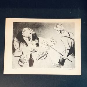 William Gropper "Relief" 1930s Art Print Treasury Collection Sketch Vintage